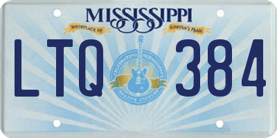MS license plate LTQ384