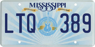 MS license plate LTQ389