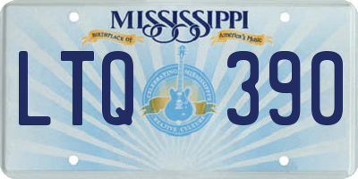MS license plate LTQ390
