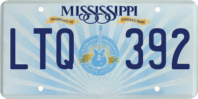 MS license plate LTQ392