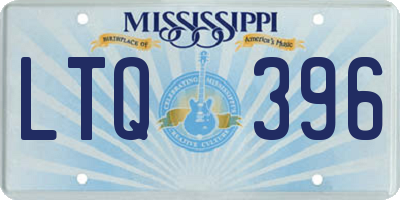 MS license plate LTQ396