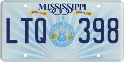 MS license plate LTQ398
