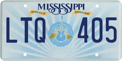 MS license plate LTQ405