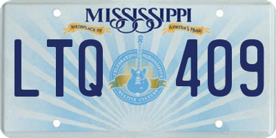 MS license plate LTQ409