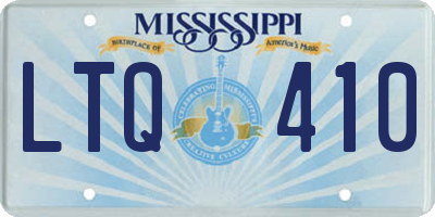 MS license plate LTQ410