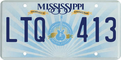 MS license plate LTQ413