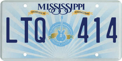 MS license plate LTQ414