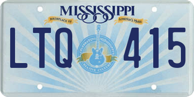 MS license plate LTQ415