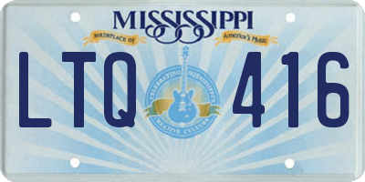 MS license plate LTQ416