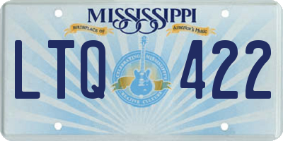 MS license plate LTQ422