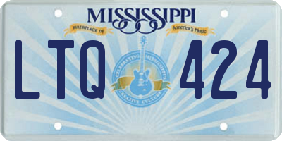 MS license plate LTQ424