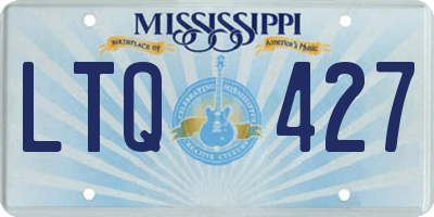 MS license plate LTQ427