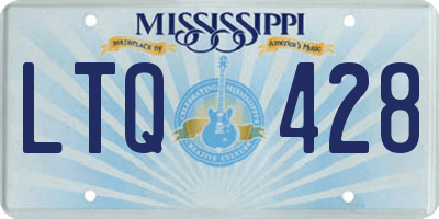 MS license plate LTQ428