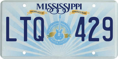 MS license plate LTQ429