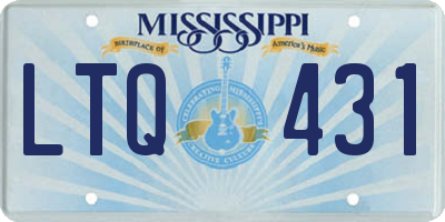 MS license plate LTQ431
