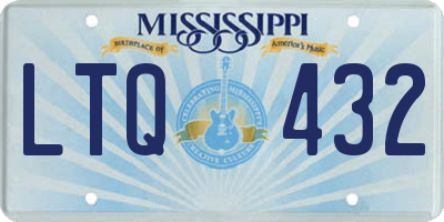 MS license plate LTQ432