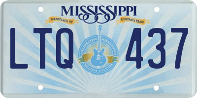 MS license plate LTQ437