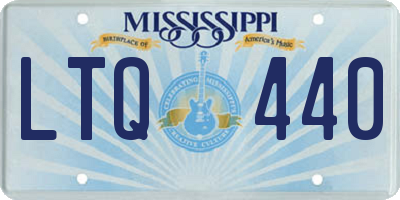 MS license plate LTQ440