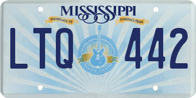 MS license plate LTQ442