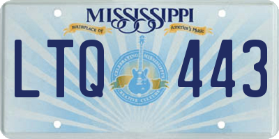 MS license plate LTQ443