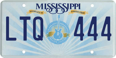 MS license plate LTQ444