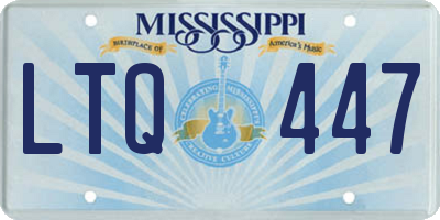 MS license plate LTQ447