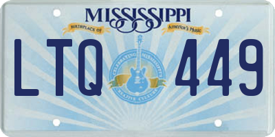 MS license plate LTQ449