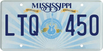 MS license plate LTQ450