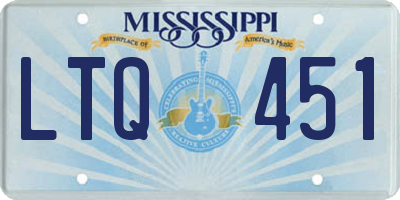 MS license plate LTQ451