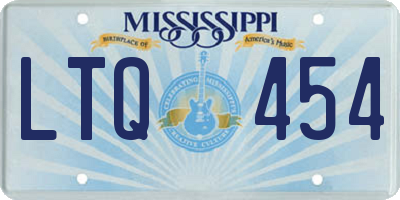 MS license plate LTQ454