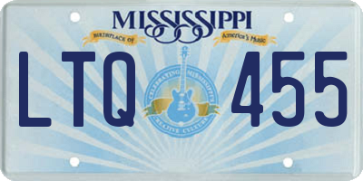 MS license plate LTQ455