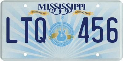 MS license plate LTQ456