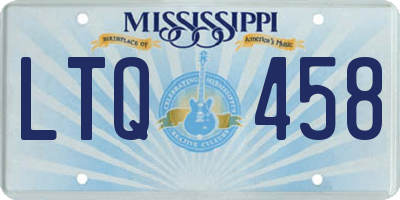 MS license plate LTQ458