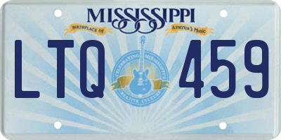 MS license plate LTQ459