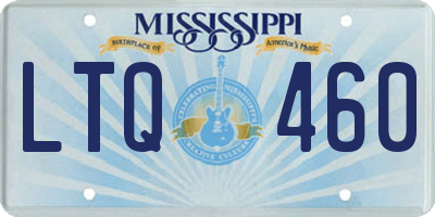 MS license plate LTQ460