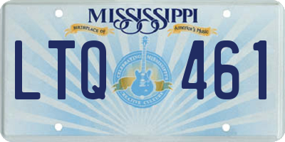 MS license plate LTQ461