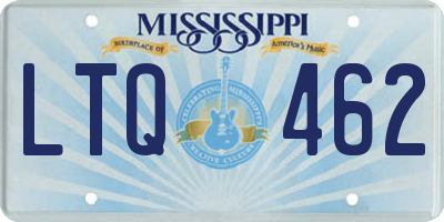 MS license plate LTQ462