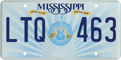 MS license plate LTQ463