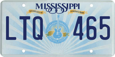 MS license plate LTQ465