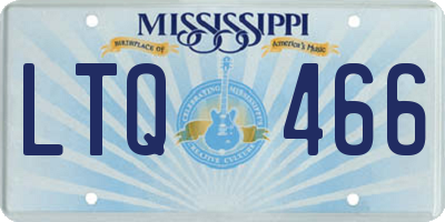 MS license plate LTQ466