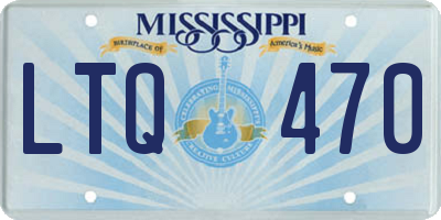 MS license plate LTQ470