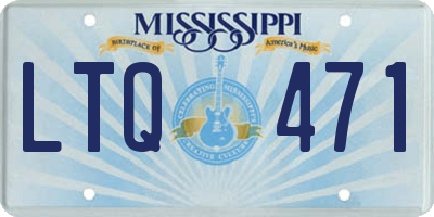 MS license plate LTQ471