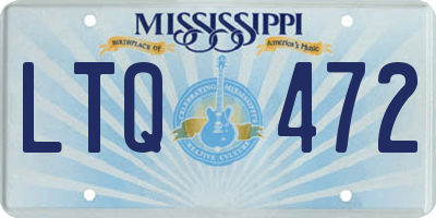 MS license plate LTQ472
