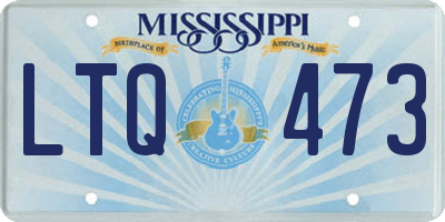 MS license plate LTQ473