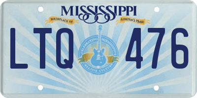 MS license plate LTQ476