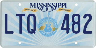 MS license plate LTQ482