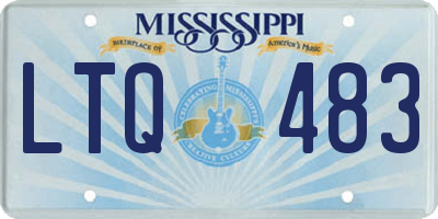 MS license plate LTQ483