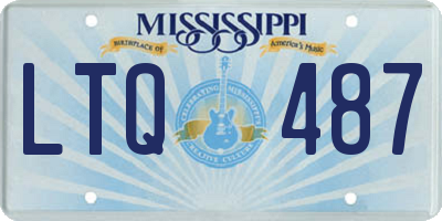 MS license plate LTQ487