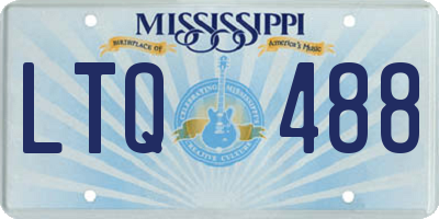MS license plate LTQ488