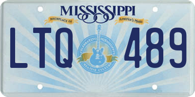 MS license plate LTQ489